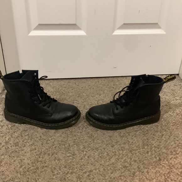Dr Martens black lace up work combat air wave boots 5 - Picture 3 of 7
